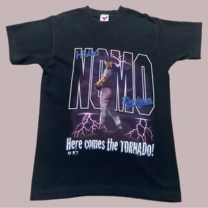 Artex MLB 1995 Los Angeles Dodgers Hideo Nomo “Here Comes The Tornado” Tee